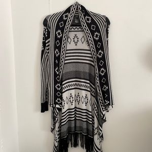 Boho high low cardigan sweater